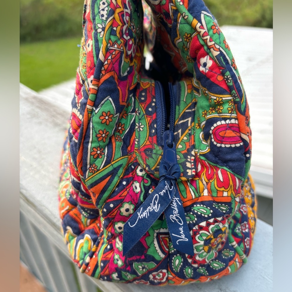 Vera Bradley Orange Blue Green Venetian Shoulder Bag - Picture 11 of 11